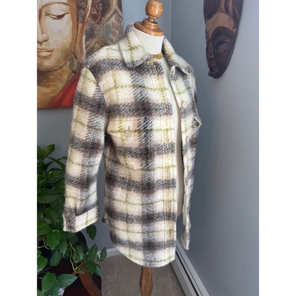 Aritzia Wilfred Free Lyon Wool Plaid Schacket Women's Wilfred Free Jacket - Picture 5 of 10